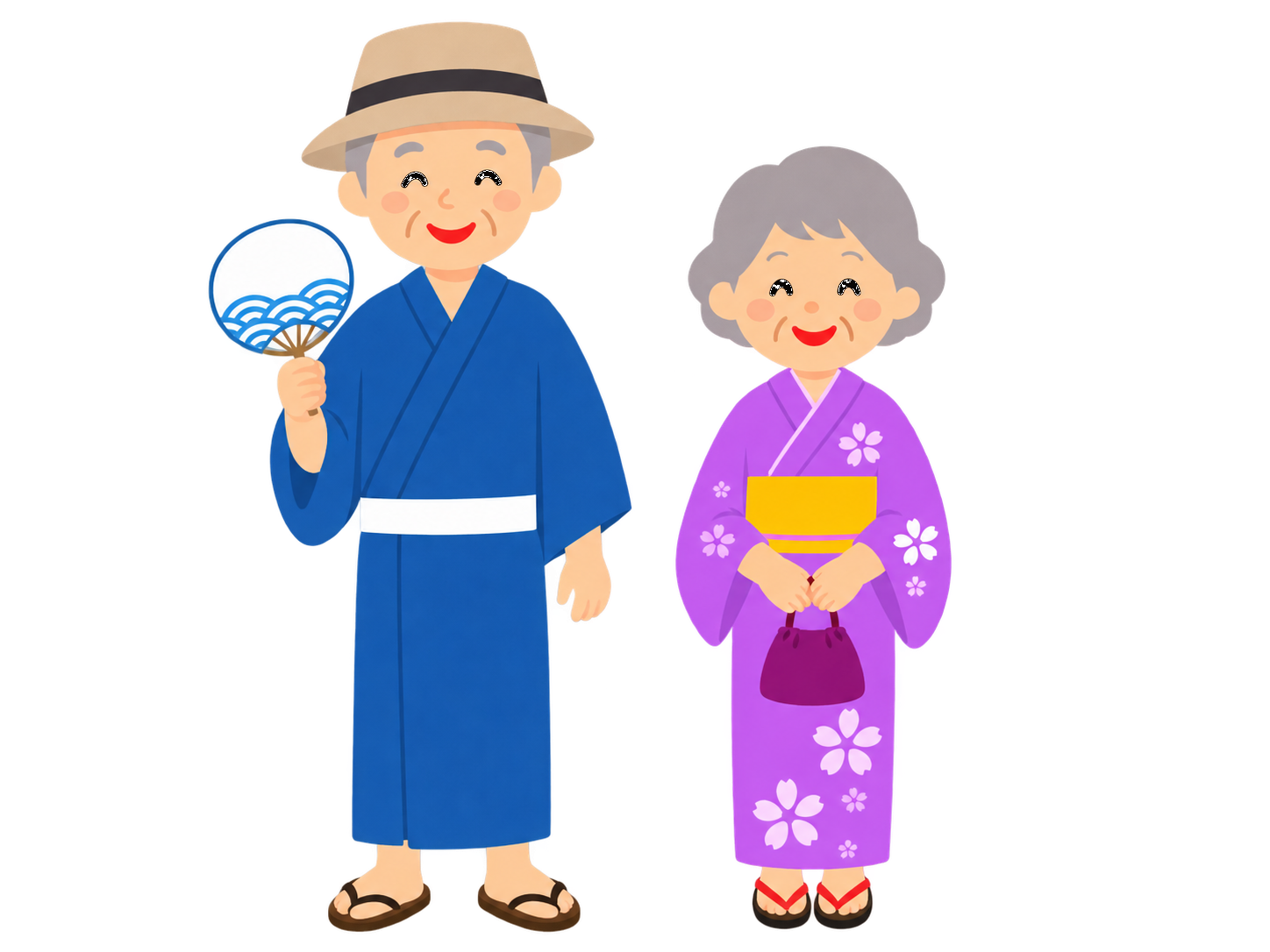 浴衣姿の人々